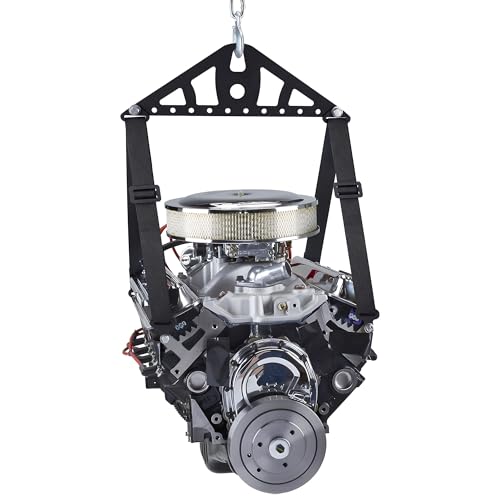 Ustinian Engine Lift Sling Kit Universal 2 Point or 4 Point with Adjustable Nylon Straps 1200 lb Capacity Easy Installation Rust Prevention Carbon Steel