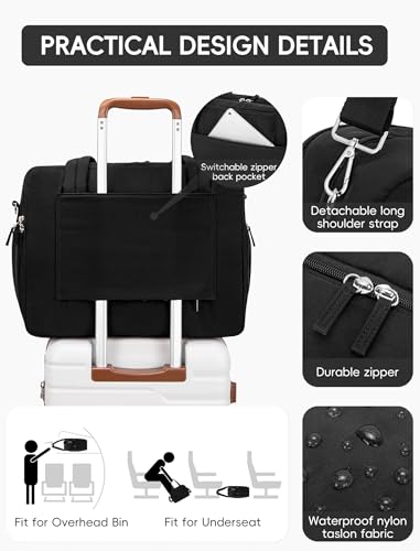 Image of CLUCI Weekender Travel Bag for Women Puffer Tote Bag Carry On Duffle Overnight Bags with Shoe Compartment