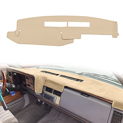 Hanlanka Dashboard Cover Custom Fit For Chevy Chevrolet/Gmc Sierra C1500 C2500 C3500 K1500 K2500 K3500 Pickup Truck 1988-1994 Dash Cover Mat (88-94, Beige) #TOP8
