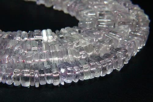 Perles heishi en quartz rose naturel pour créer votre collier d'été bohème fait main