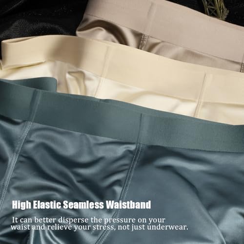 Elegant Silk Men's Ice Silk Underwear, Ice Silk Men's Underwear, Satin Boxer Briefs for Men, Seamless Comfort3