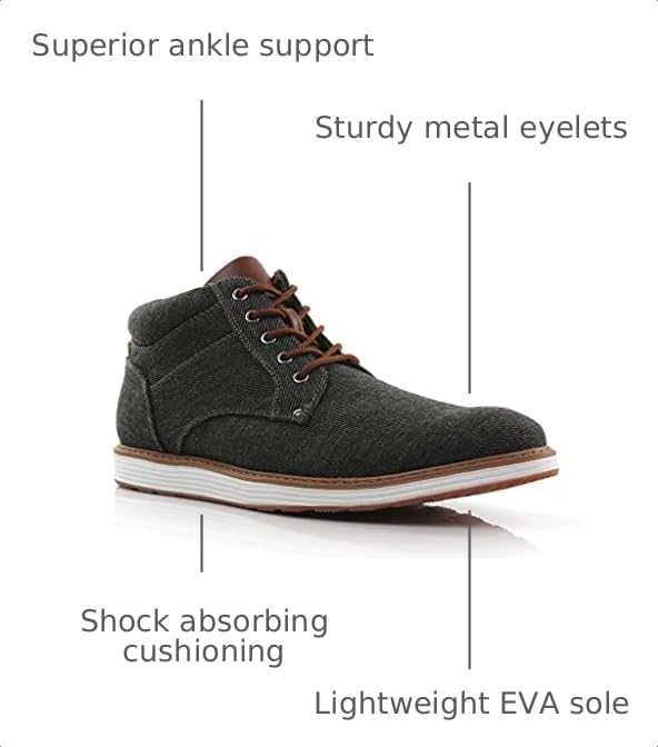 Image of Ferro Aldo Men's Chukka Boots | Classic Dress, Casual & Sneaker Styles | Lace-Up Ankle Boot for Work & Everyday Wear