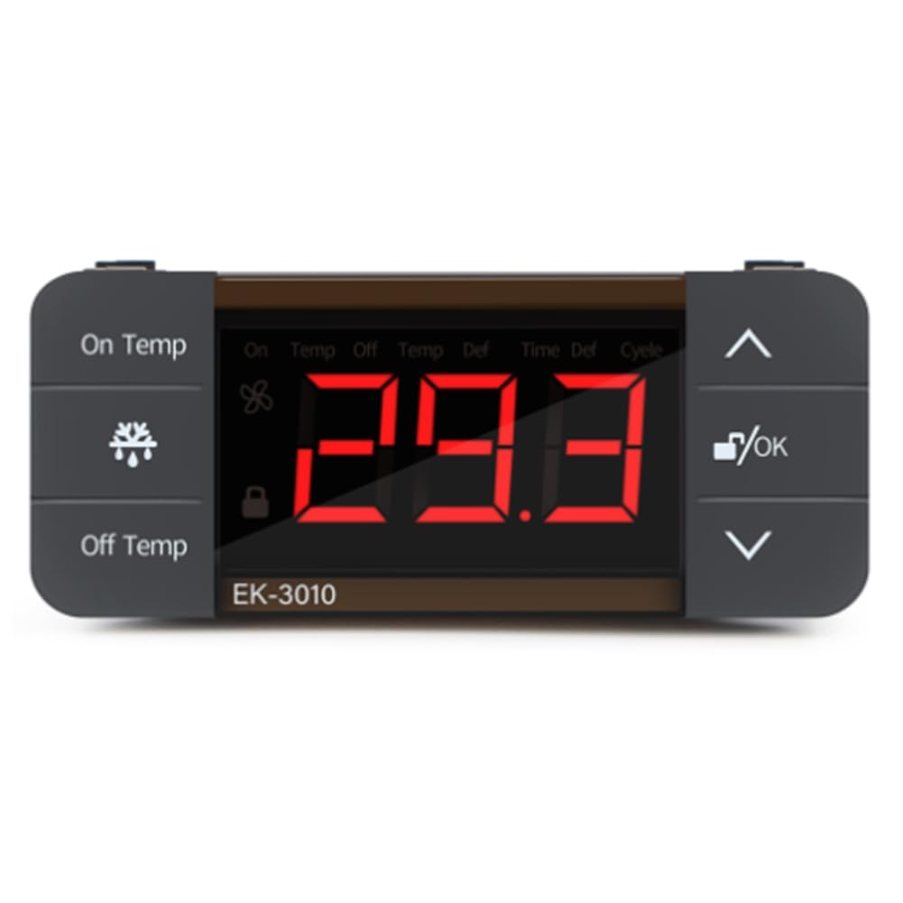 Ctrlzs Digital Temperature Controller 220V Cool Heat Switch Refrigerator Refrigeration Defrost Thermostat Sensor(Ek-3010) Easy Install Easy To Use