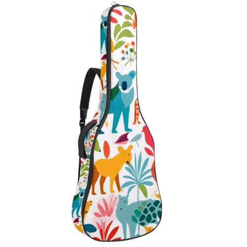Étui pour guitare étanche à motif animal coloré pour vos déplacements