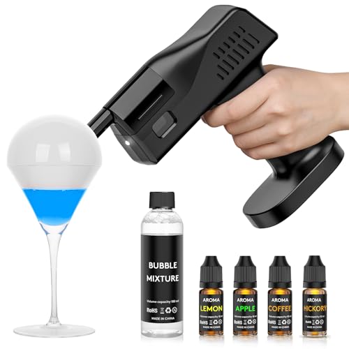 Smoking Gun for Cocktails and Food, Handheld, One Key Operation, 5000mAh Rechargeable Battery, with 1.4-inch Color Screen, for Wine, Drinks, Coffee, Bar, Party Smoking Gun for Cocktails and Food, Handheld, One Key Operation, 5000mAh Rechargeable Battery, with 1.4-inch Color Screen, for Wine, Drinks, Coffee, Bar, Party