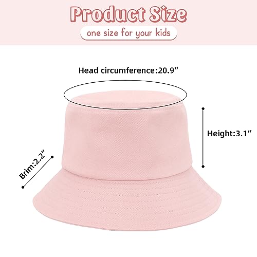 Zando Bucket Hats For Kids Cotton Smile Face Visor Bucket Hat For Girls Boys Cute Lightweight Packable Beach Sun Hat Cap Travel Kids Sun Hats Toddler Sun Hat Fishing Bucket Hat Pink #TOP5