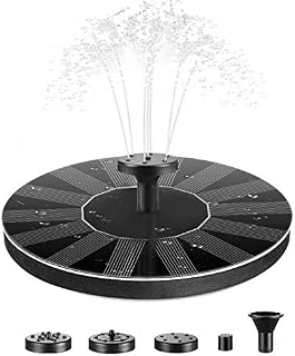 E-More Solar Fountain Pump, Upgraded 1.4W Circle Garden Solar Powered Water Pump, Floating Fountain Submersible Fountain Pump for Bird Bath, Small Pond and Fish Tank