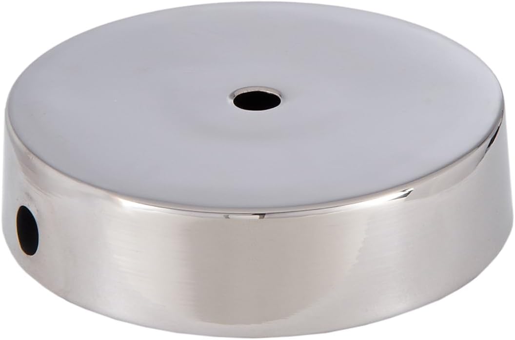 B&P Lamp® 4 Inch Nickel Plated Brass Finish Modern Style Spun Lamp Base