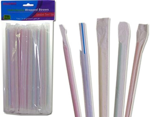 Straw 75 pcs Individually Wrapped, Case of 48