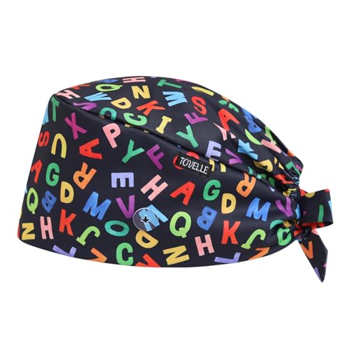 Image of Scrub Caps for Men and Women with Buttons, Classic Surgical Caps | Double-Sided Printed, Adjustable,Long Hours, Sweatbands, Fabric Help Reduce Static Buildup