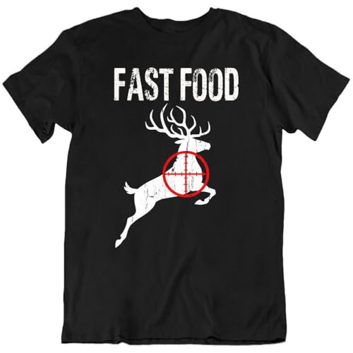 Deer hunting fast food funny teesniper animals reindeer sport t-shirts new