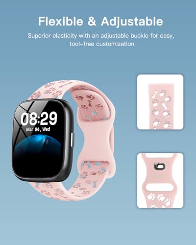 Correa de silicona rosa para Cillso IDW26 smartwatch miniatura 4