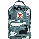 Fjällräven Kanken Graphics Laptop 15 Backpack - Padded Laptop Sleeve, Durable Vinylon Fabric - School, Travel, Nimbus Blue-Hidden Animals, One Size