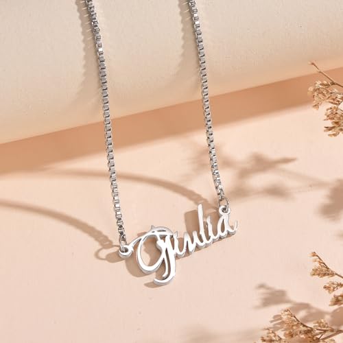 Collier nominatif de haute qualité avec chaîne bijoux prénom Giulia - 2