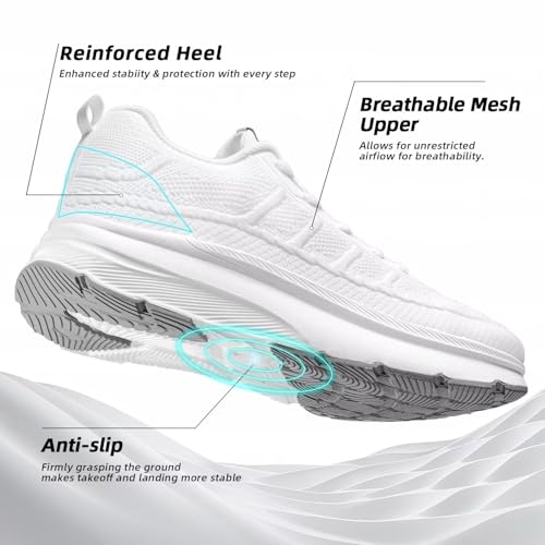 Image of KDN Men's Wide Toe Box Shoes Cushioned Road Running Shoes Non Slip Mens Walking Sneakers for Wide Feet Comfortable Athletic Gym Workout Shoes Wide Width