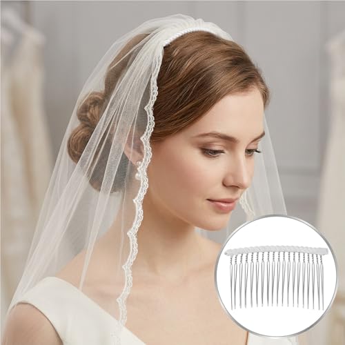 3 Peines para velo de boda con 20 dientes extra largos miniatura 4