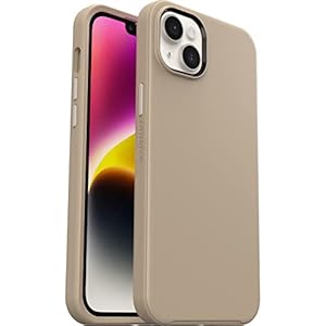 OtterBox Symmetry-hoesje voor iPhone 14 Plus, schokbestendig, valbestendig, dunne beschermende hoes, 3x getest volgens militaire standaard, Antimicrobieel, Beige