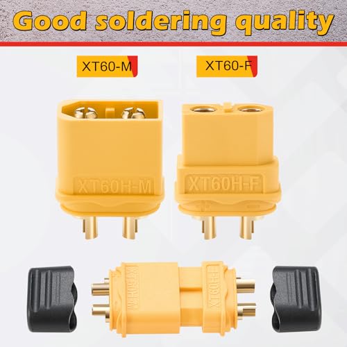 Image of Frienda 12 Pair XT60 Connectors (XT60 Upgrade) LiPo Battery Connectors Male Female Bullet Connector Plugs for RC Parts LiPo Battery