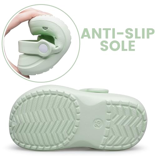 Image of vibdiv Boys Girls Clogs Kids Garden Shoes Unisex Child Cartoon Slides Sandals Beach Slipper Indoor Outdoor(Toddler /Little Kids /Big Kids)