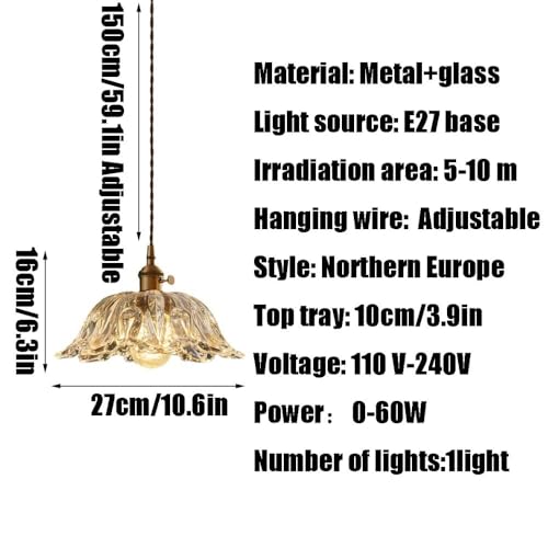 Suspension industrielle verre personnalisé à éclairage E27 orienté - 7