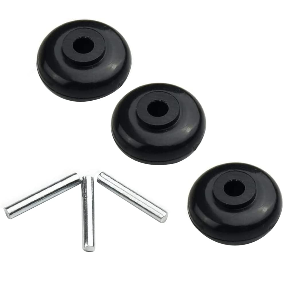 Lodokdre 3 x Axles and Rollers Motorized Heads Small Shaft Wheels for Vacuum Cleaner Motor Replacement