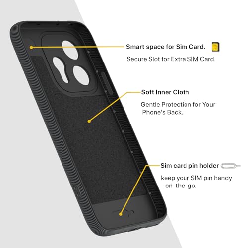 Image of Pikkme Back Cover for Oppo Reno 15 5G Camera Protection 3D Hexa Cube Design Silicone Protective Bumper Case (Grey)