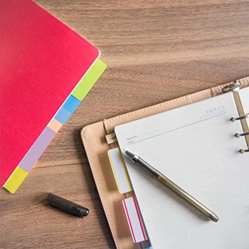 VBNZBK 300 Pcs Sticky Labels Document Index Labels, Writable and Repositionable Document Labels, Coloured Sticky Labels for Pages Bookmarks, Notebook Loose-Leaf Binder Reading Notes