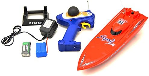 12" Millennium Marine RC Remote Control Super Speed Racing Ship Boat with Display Stand (Red)