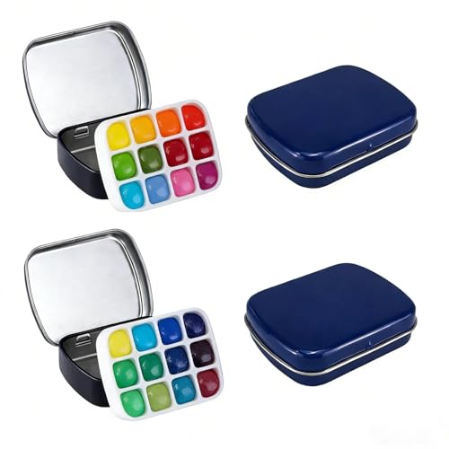 VILLCASE 16 Plateaux Pliants Palette De Gouache Plateau De Mélange De Maquillage Palette De