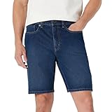Amazon Essentials Men's Heavyweight Stretch Straight-Fit Denim Shorts, 22.9 cm, Dark Midnight Wash, 36W