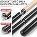 QGF Jump Break Stick Cue, Heavy Hitter Jump Break Cue, 3 Piece Pool Stick 23~25oz (Black)