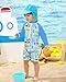 BesserBay Toddler Baby Boy UPF 50+ Surfboard Long Sleeve Swimsuit Beach One Piece Blue Multicolor Zip Up Rashguard 24-36 Months