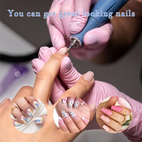 YUXIANLB Conjunto de 10 peças de brocas de unhas para manicure, kit de brocas de diamante para unhas