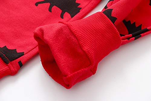 Boys Active Elastic Waist Cotton Sport Jogger Sweatpants with Dinosaur Printed 1-7T4