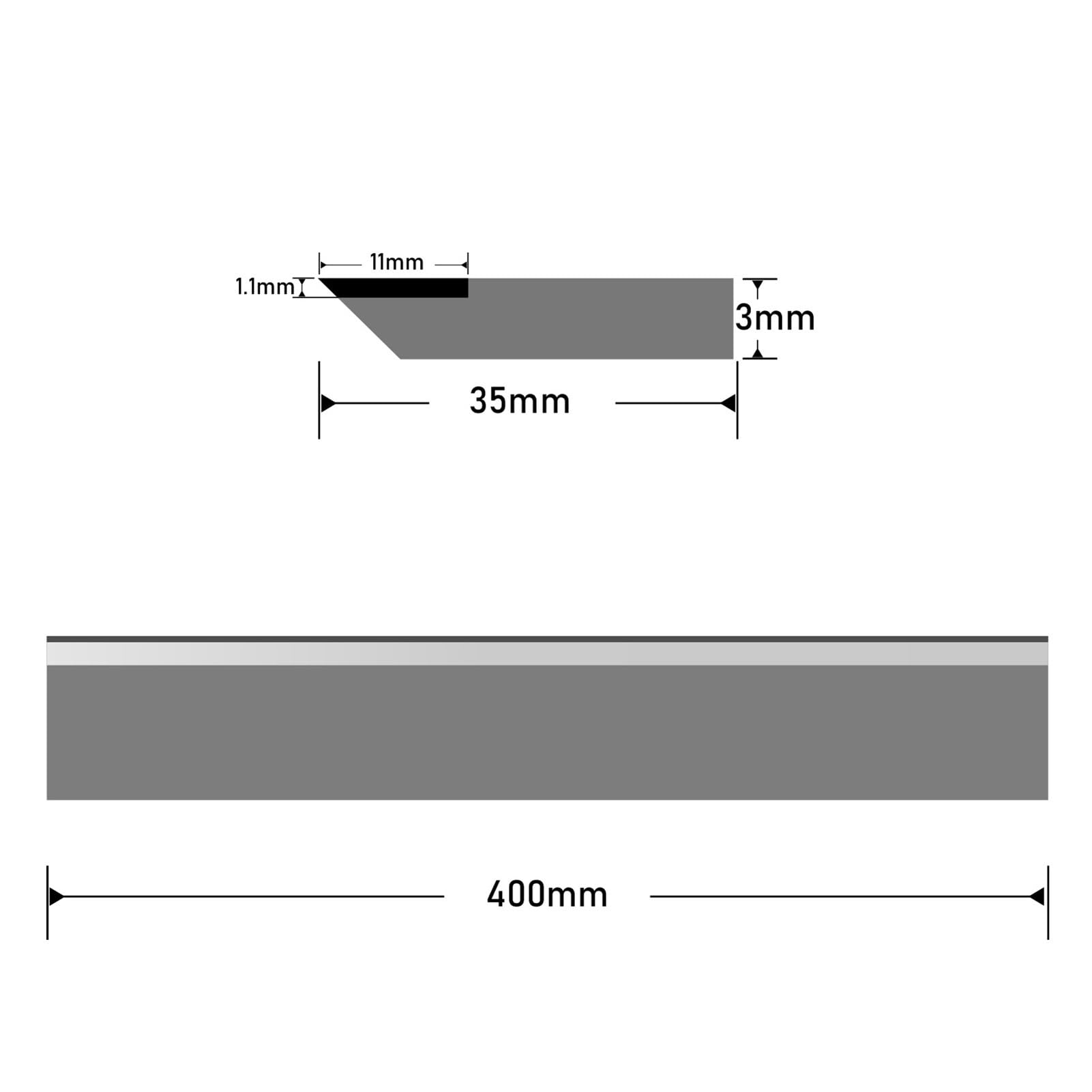 Narzędzia skrawające – płytki do strugów Ostrza do strugów HSS 400x35x3mm 3 szt