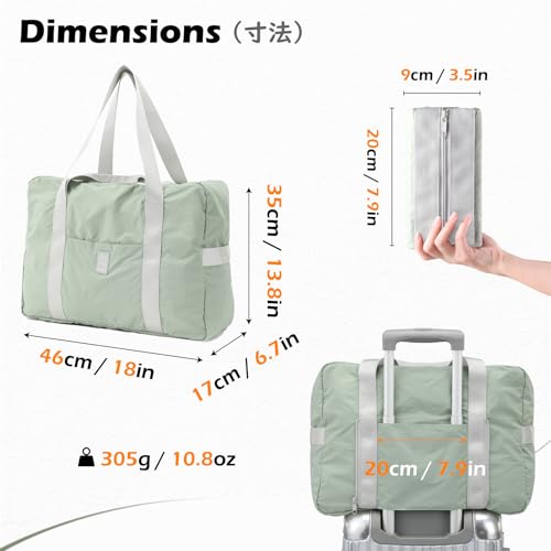 TRIWONDER Travel Duffel Sport Bag Waterproof Weekender Carry On Tote Hospital Bag for Labor and Delivery Overnight Luggage Bag with Trolley Sleeve2