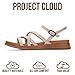 Project Cloud Wedge Sandals for Women 2026 - Comfortable Soft & Plush Insole Strappy Womens Sandals with Lightweight and Non-Slip Durable Outsole (NICE,CREA,8.5)