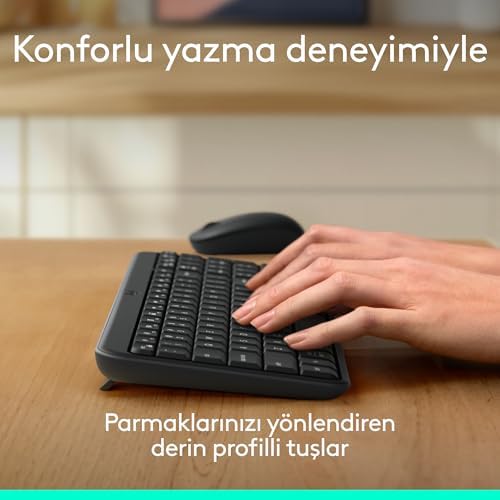 Logitech K250 Kablosuz Tam Boyutlu Kompakt Bluetooth Türkçe Q Klavye, Siyah - Görsel 4