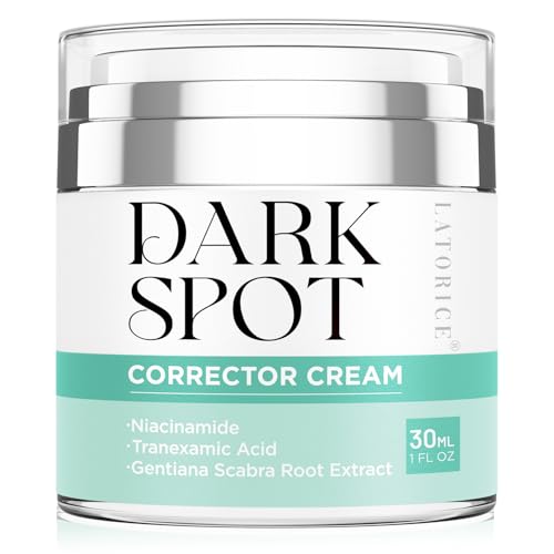 Dark Spot Remover for Face and Body: Reduce Sun Spot Melasma Freckles - Natural Ingredient Enriching Skin Care - Dark Spot Corrector Cream for Women and Men with Dry Skin 1.0 FL OZ (30ML)