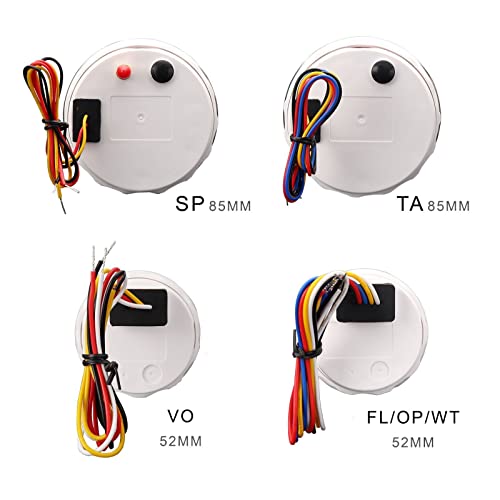 Image of MOTOR METER RACING 85mm 3-3 /8 inch W PRO Series 6 Gauge Set 7 Color LED Backlit