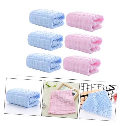 Kisangel 6-Pack Baby Muslin Washcloths Absorbent Burp Cloths for Infants Soft Cotton Towels for Newborns for Drool and Messy Feedings4
