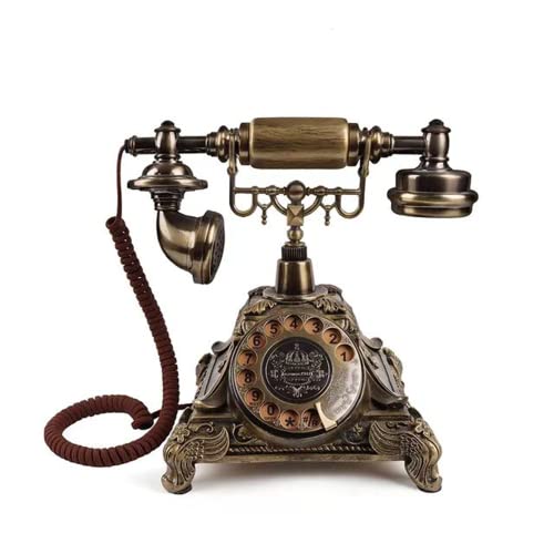 Audio GuestBook Telephone with Classic Retro Craftsmanship for Confessional Wedding Birthday Party Special Events (Bronze)