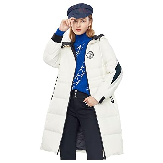 RSTJ-Sjcw Kvinnor Vinterstygn Mid-Length Down Jacket Coat, Dam Lätta Packerble Vindtät Varm Hooded Puffer Jacka,White,M