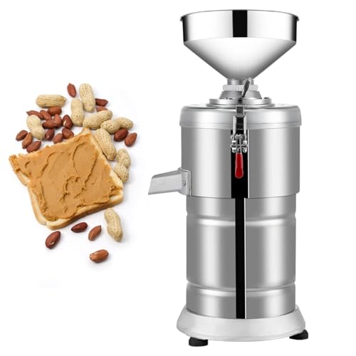 Peanut Butter Machine, Electric Grain Mill, Peanut Butter Machine, Sesame Specialty Food Mill for Peanuts, Almonds, Cashews and Sesame Seeds 1100W 33lb/h