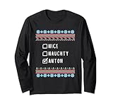 Anton Nice Naughty Christmas Name Funny
