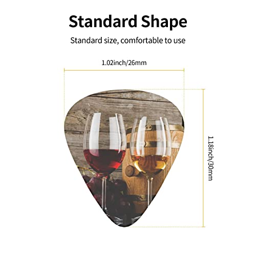 Verres à vin rouge et raisins avec médiators de guitare en bois Ensemble de 12 pièces pour guitare acoustique, guitare… - Les Beatles, Paul McCartney, John Lennon, RIngo Starr, George Harrison Verres à vin rouge et raisins avec médiators de guitare en bois Ensemble de 12 pièces pour guitare acoustique, guitare… – Image 5