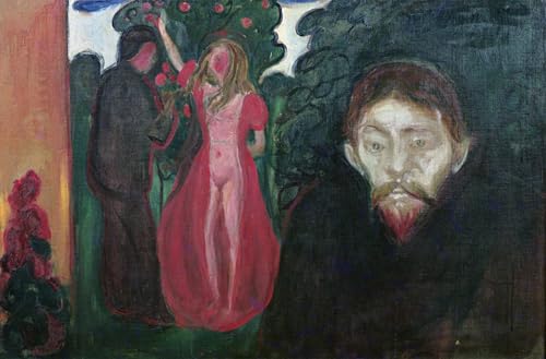Tableau Impressions d'art Mural Munch La jalousie poster vintage pour décoration chambre 60x90cm