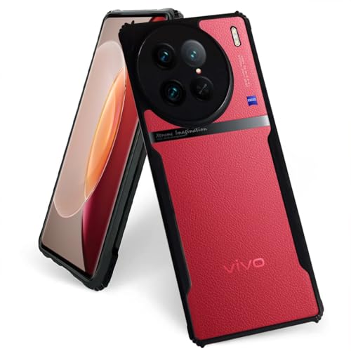 Image of AIBEX Crystal Clear Back Cover Case for Vivo X90 Pro 5G | 360 Degree Protection | Shock Proof Design | Transparent Back Cover Case (PC & TPU, Black Bumper)