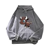 callmo Sweatshirt Damen Pink, Kapuzenpullover Damen Kapuzenpullover Sweatshirt mit Kapuze Kurz Hoodie Pulli Sweatshirt Kapuze Sweatjacke Sweatshirt Kapuzenpullover Jacke Casual Vintage Übergroße