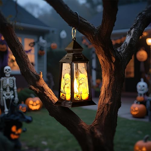 3 Stück Halloween Deko Kürbis Laterne, Halloween Herbstdeko Innen Outdoor mit LED Kürbis Kerze, Halloweendeko Aesthetic Draußen… – Ansicht 5
